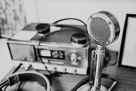 Vintage FM Radio BW Photo