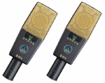 AKG 414 XLII (Matched Pair) - 2x Large Diaphragm Multypattern Condenser Microphones