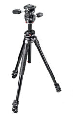 Manfrotto MK290DUA3-3W - 290 Dual Aluminium 3 Section Tripod Kit with 804 Foldable 3 Way Head