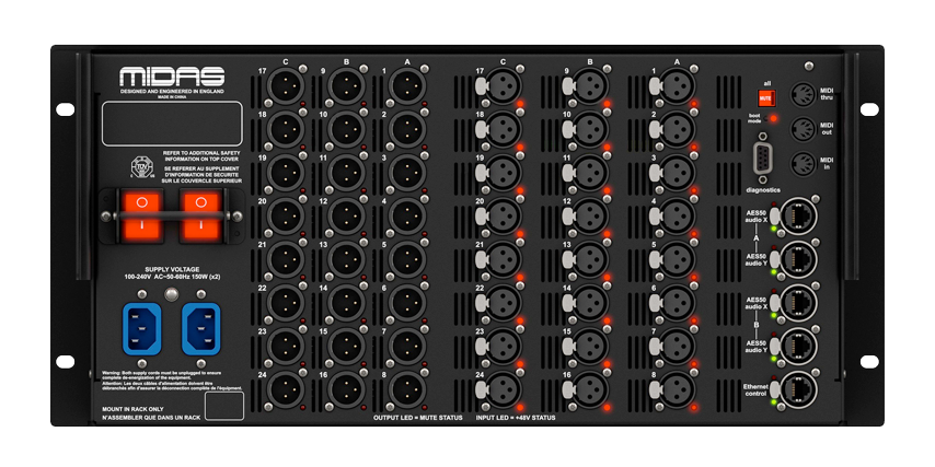 MIDAS DL231 – Digital Stage Box & AES50 Dual HeadAmp/Splitter