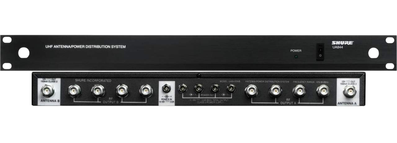 Shure UA844+SWB – 4 way Active Antenna Distribution System (4+