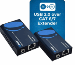 Orei USB 2.0 Over Cat5e/6 Extender Upto 50m 2 Ports - PoE (USB-EX165-K)